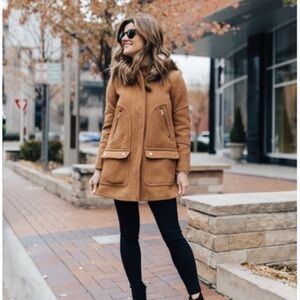 JCREW Tan Chateau parka in Italian stadium-cloth